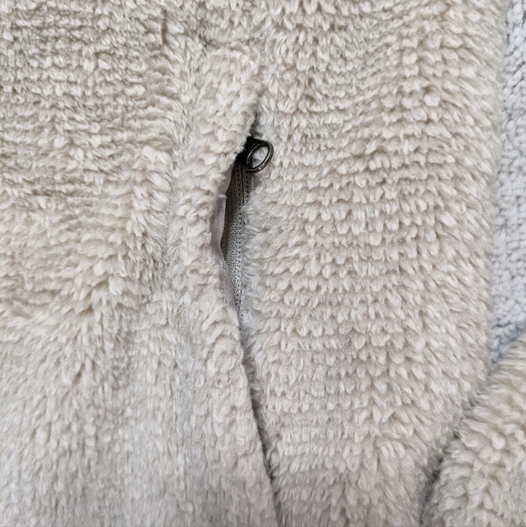 The North Face Osito Jacket Women's Small Beige Fleece Stand Up Collar Full Zip - Picture 5 of 9